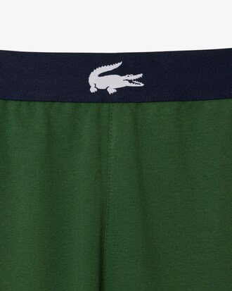 Pantaloni homewear stampati in tessuto felpato