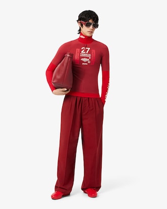 Pantaloni sartoriali in lana straight fit Runway