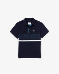 Polo da tennis da bambino in cotone ultra leggero con inserto a rete Lacoste SPORT