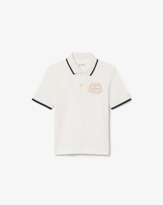 Polo in petit piqu&eacute; con stemma