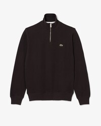 Felpa interlock a collo alto con zip