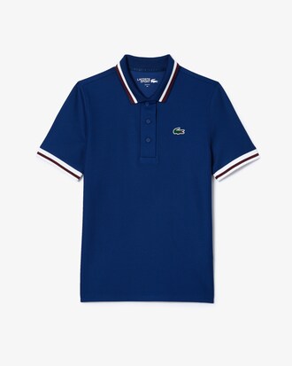 Polo da tennis con colletto a righe UV Protect