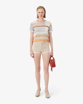 Mini shorts in maglia di raso Runway