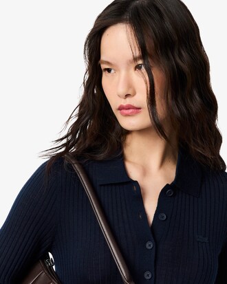 Maglione a collo alto in jersey di lana