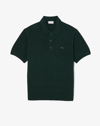Maglione fluido in maglia a coste con collo a polo