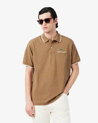 Polo classic fit L.12.12 con tasca e bordi a contrasto