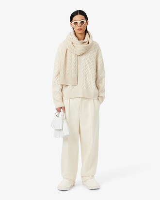 Sciarpa in cashmere a trecce Runway