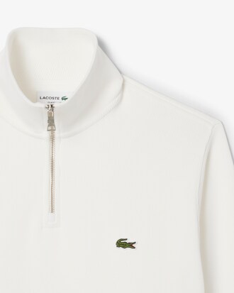 Felpa interlock a collo alto con zip