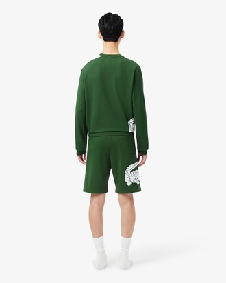 Shorts homewear taglio dritto in tessuto felpato