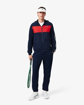 Giacca sportiva a righe con logo color block