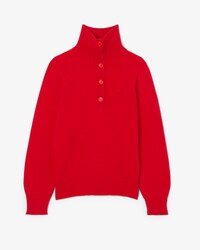 Maglione a collo alto in lana cardata