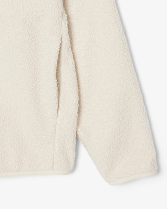 Felpa in pile a collo alto con zip