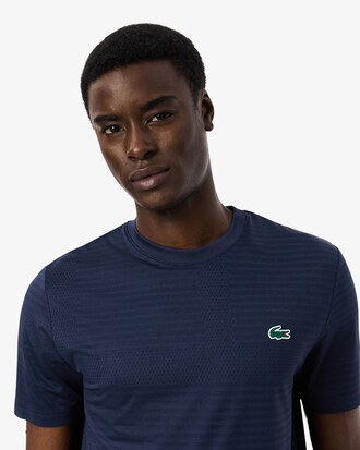 T-shirt tennis Ultra Dry elasticizzata in jacquard