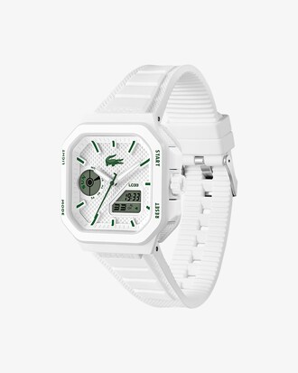 Orologio analogico e digitale quadrato in silicone LC33