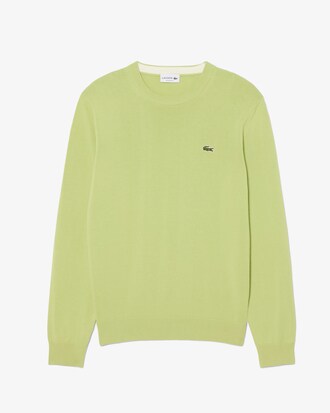 Pullover girocollo monocromatico in cotone