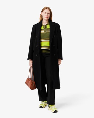 Maglione polo in maglia a costine