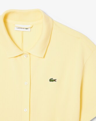 Abito polo svasato in mini piqu&eacute;