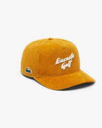 Cappellino da golf ricamato in velluto a coste