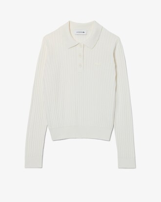 Polo regular fit in maglia a costine