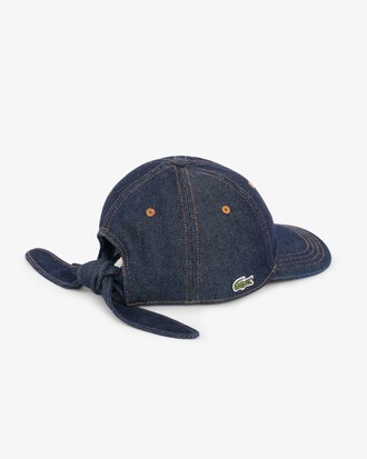 Cappellino con nodo in denim di cotone