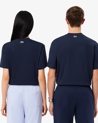 T-shirt marchio in rilievo in cotone pesante