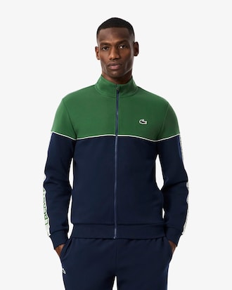 Felpa da tennis con zip color block