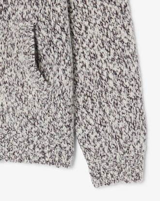 Maglione con zip in maglia di lana mercerizzata