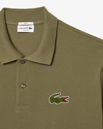 Polo loose fit in piqué con stemma L.12.12
