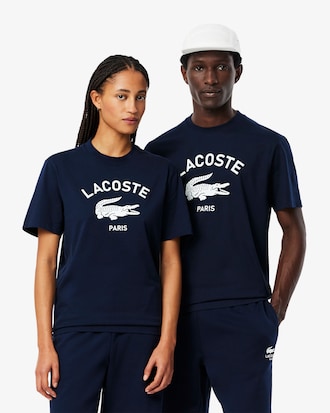 T-shirt in cotone con stampa del brand