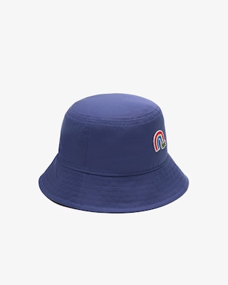 Cappello bucket in twill di cotone con ricamo arcobaleno