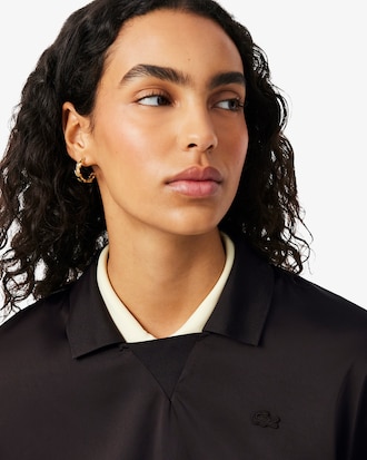 Polo in raso relaxed fit