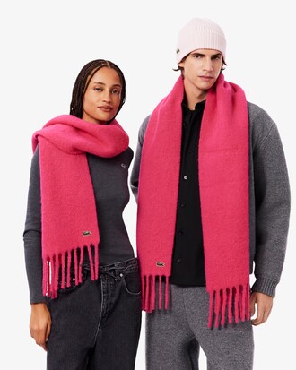 Sciarpa in lana di alpaca con frange