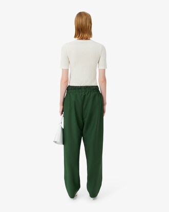 Pantaloni in lana in tessuto misto Runway