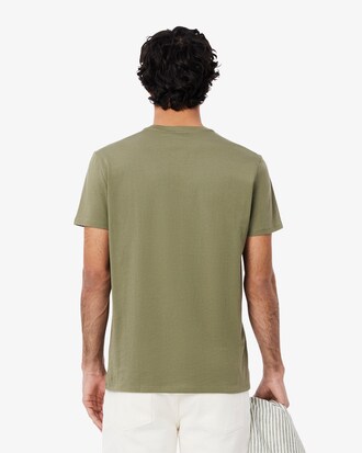T-shirt con collo a V in jersey di cotone Pima leggero