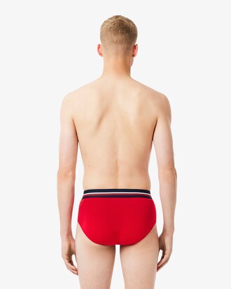 Confezione da 3 slip in cotone monocromatico con logo in vita