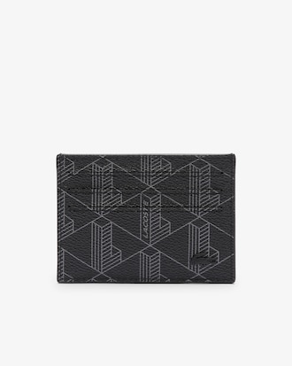 Porta carte da uomo in canvas con stampa di monogramma The Blend