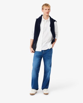 Polo in piqué pesante loose fit