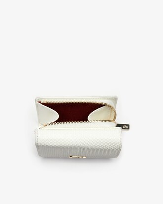 Portafoglio Chantaco piccolo in pelle piqu&eacute; bicolore con 4 scomparti per le carte da donna