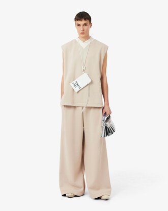 Felpa senza maniche con scollo a V in maglia di raso Runway