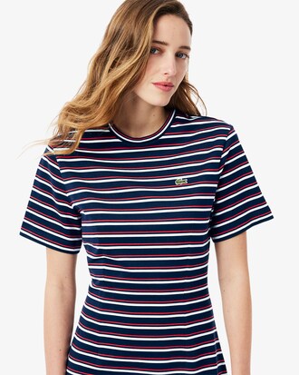 Abito t-shirt a righe in jersey