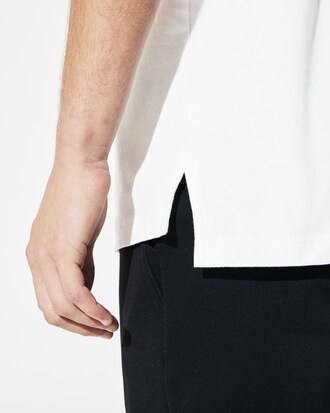 T-shirt da uomo in cotone con coccodrillo olografico e collo rotondo Lacoste SPORT