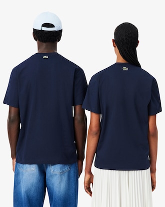 T-shirt marchio in rilievo in cotone pesante