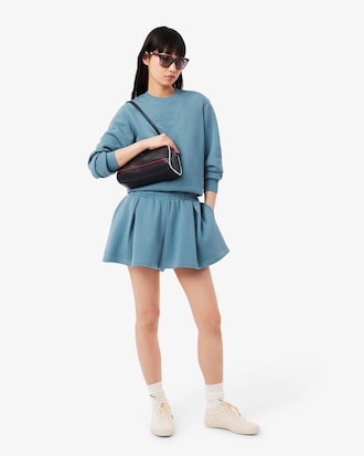 Felpa in cotone con logo goffrato