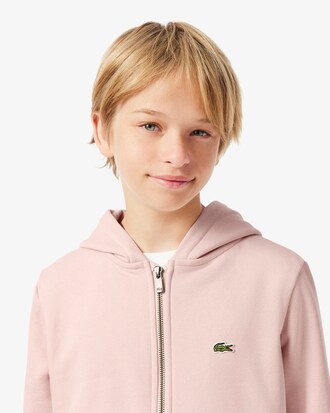 Felpa con zip unisex in tessuto felpato spazzolato
