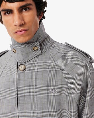 Trench con motivo scozzese impermeabile