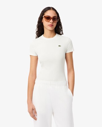 T-shirt in cotone a costine slim fit