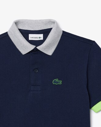 Polo in piqué colorblock