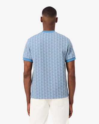 T-shirt slim fit con monogramma jacquard