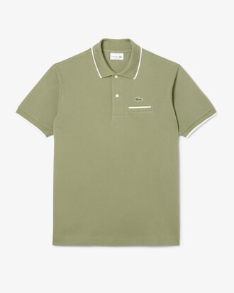 Polo classic fit L.12.12 con tasca e bordi a contrasto