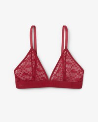 Bralette a triangolo in pizzo con logo